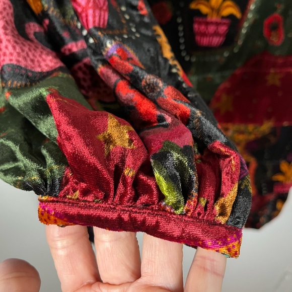 Farm Rio Crazy Mix Velvet Mini Dress - Picture 4 of 14